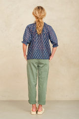 M.A.B.E. Ari Short Sleeve in Indigo - Viva Diva Boutique