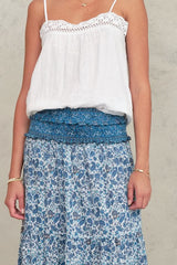 M.A.B.E. Esti Maxi Skirt in Blue - Viva Diva Boutique