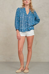 M.A.B.E. Myla Print Long Sleeve Top