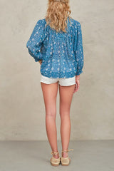 M.A.B.E. Myla Print Long Sleeve Top