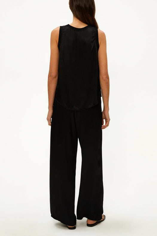 Michael Stars Cyrus Satin Pant in Black - Viva Diva Boutique