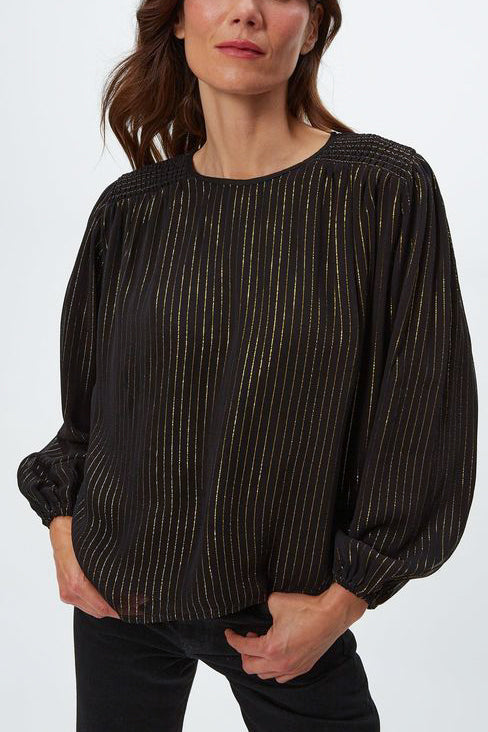 Michael Stars Dolly Blouse with Smocking Details - Viva Diva Boutique