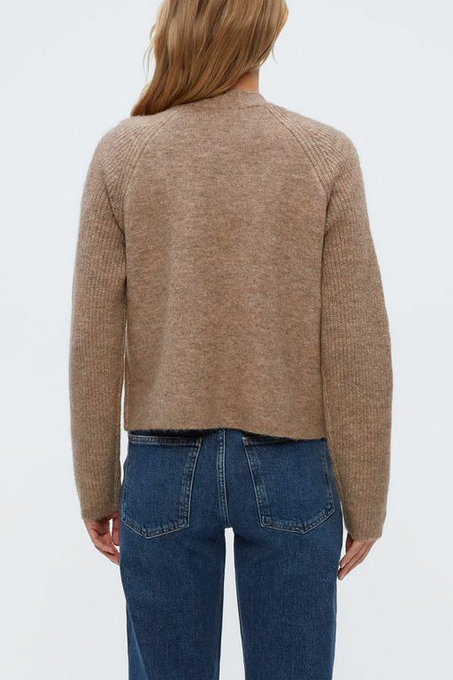 Michael Stars Drea Open Cardi in Dark Oatmeal