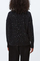 Michael Stars Francis Vneck Sweater in Black