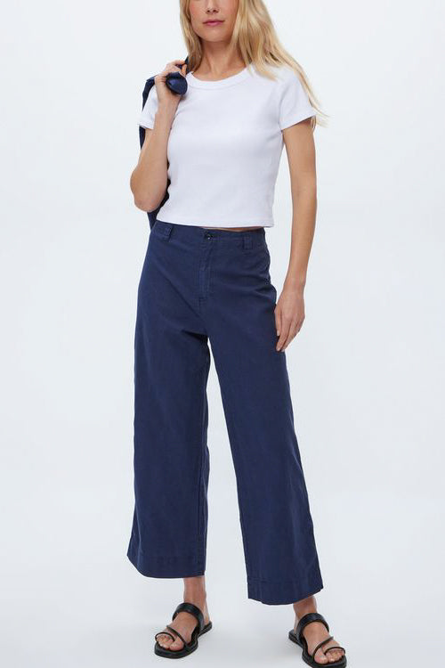 Michael Stars Geraldine Straight Leg Pant in Nocturnal