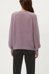 Michael Stars Indra Crew Neck Sweater in Amethyste - Viva Diva Boutique