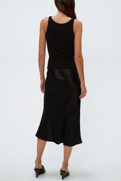 Michael Stars Leila Bias Cut Skirt in Black
