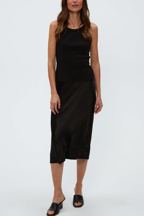 Michael Stars Leila Bias Cut Skirt in Black