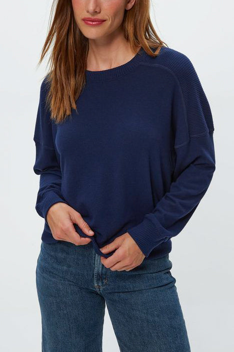 Michael Stars Marty Crew Pullover in Nocturnal