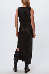 Michael Stars Randi V-Neck Midi Dress in Black