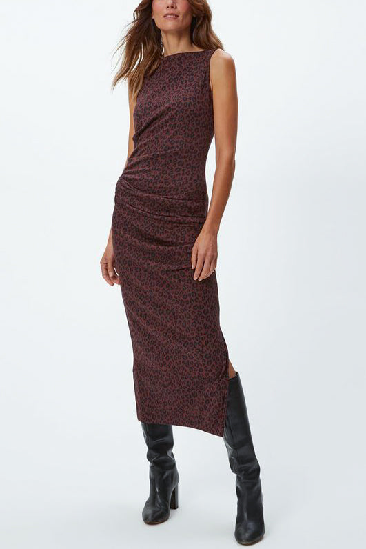 Michael Stars Reign Dress in Printed Espresso