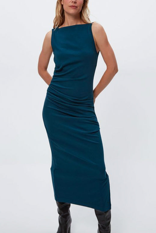 Michael Stars Reign Midi Pleated Dress in Rainforest