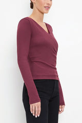 Michael Stars Stacie Shirred L/S in Port Royale
