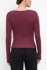 Michael Stars Stacie Shirred L/S in Port Royale