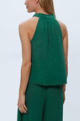 Michael Stars Viola Split Neck Tank in Palm