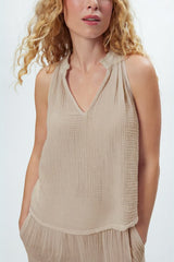 Michael Stars Viola Tank in Macadamia - Viva Diva Boutique