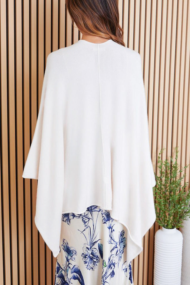 Milio Milano Knit Dolman Open Cardigan in Classic Ivory - Viva Diva Boutique