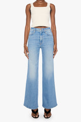 Mother Denim Hustler Roller Double Sneak in Saddle Up