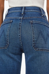 Mother Denim Lil Hustler Roller Patch Pocket Sneak in Taking Chances