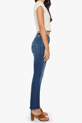 Mother Denim Mid Rise Dazzler Ankle Fray in Taking Chances