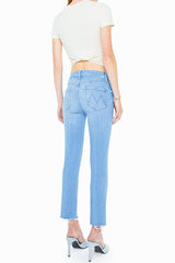 Mother Denim Mid Rise Dazzler Crop Fray in Satisfy Your Cravings - Viva Diva Boutique