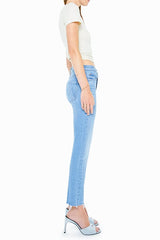 Mother Denim Mid Rise Dazzler Crop Fray in Satisfy Your Cravings - Viva Diva Boutique