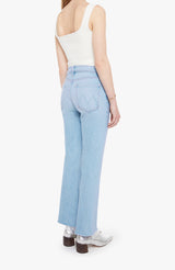 Mother Denim Tripper Flood Fray in Cool as a Cat