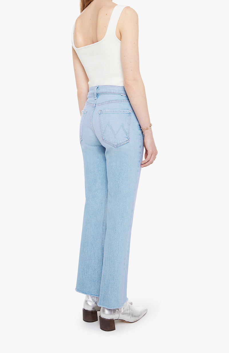 Mother Denim Tripper Flood Fray in Cool as a Cat