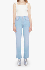 Mother Denim Tripper Flood Fray in Cool as a Cat