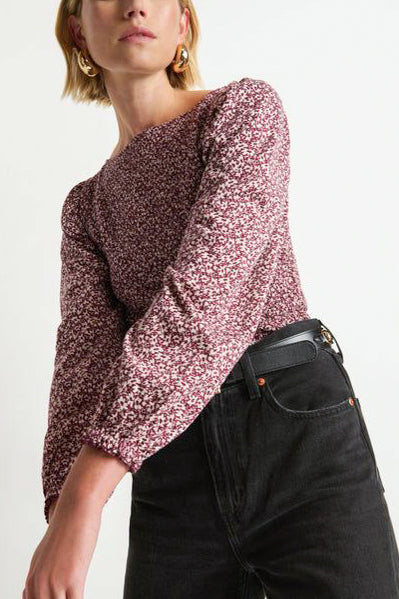 Nation Aidan Smocked Blouse in Winter Floral