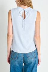 Nation Cillie Cowl Neck Tank in Mini Stripe - Viva Diva Boutique
