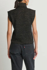 Nation Isha Turtleneck in Shiny Jet Black