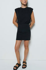 Nation Jac Muscle Tank Dress in Jet Black - Viva Diva Boutique