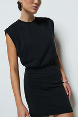 Nation Jac Muscle Tank Dress in Jet Black - Viva Diva Boutique