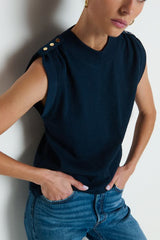 Nation Mikka Buttoned Shoulder Tank in Night Sky - Viva Diva Boutique
