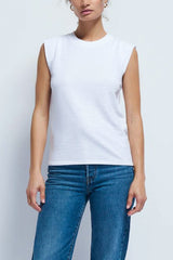 Nation Patti Muscle Tank in Optic White - Viva Diva Boutique