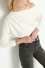 Nation Pietra Off The Shoulder Top in Porcelain