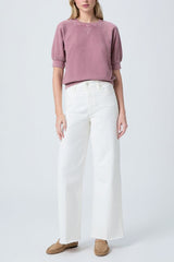 Paige Denim Anessa 31” Raw Hem in Tonal Ecru - Viva Diva Boutique