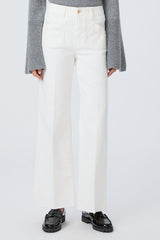 Paige Denim Anessa 31” W/ Utility Pockets in Tonal Ecru - Viva Diva Boutique