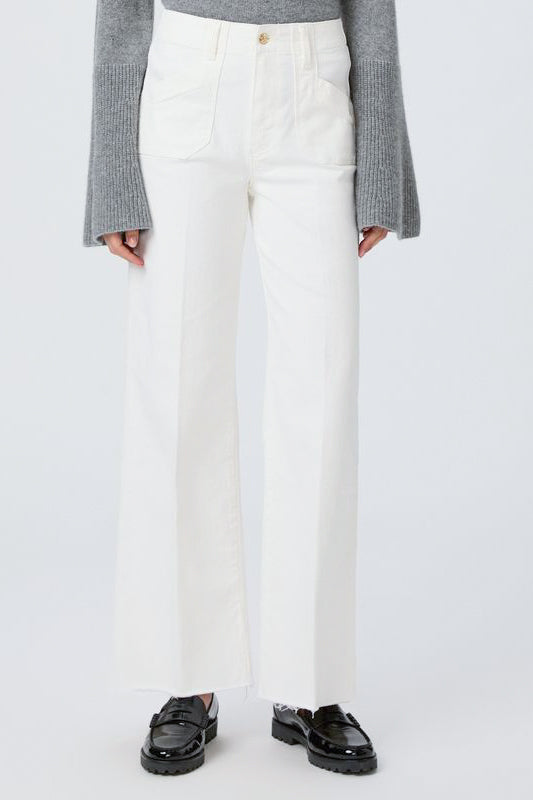 Paige Denim Anessa 31” W/ Utility Pockets in Tonal Ecru - Viva Diva Boutique