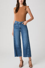 Paige Denim Anessa with Twisted Outseam Panel in Hollyhock