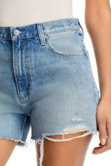 Paige Denim Archie Short Raw Hem in Foret Destructed - Viva Diva Boutique