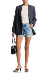Paige Denim Archie Short Raw Hem in Foret Destructed - Viva Diva Boutique