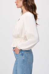 Paige Denim Gansevoort Top in Antique White - Viva Diva Boutique