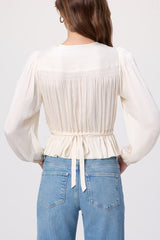 Paige Denim Gansevoort Top in Antique White - Viva Diva Boutique