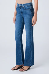 Paige Denim High Rise Laurel Canyon with Raw Hem in Hollyback
