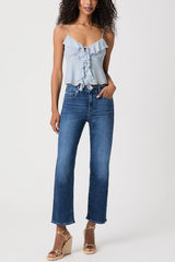 Paige Denim Mason Ankle Reverse Seamed Beltloops in Beachline