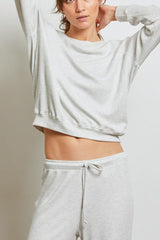 Perfect White Tee Cooper Brushed Waffle L/S in Ash