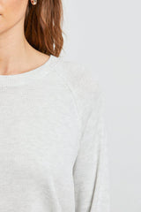 Perfect White Tee Cooper Brushed Waffle L/S in Ash