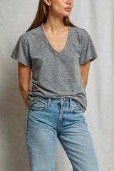 Perfect White Tee Hendrix Shirt in Heather Grey - Viva Diva Boutique